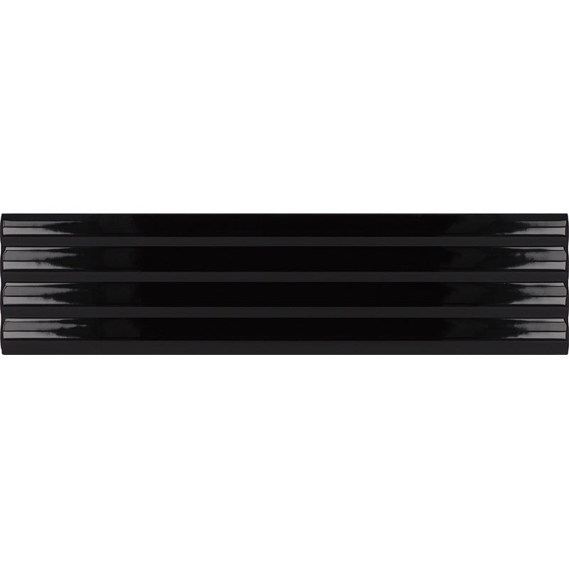 Ridge Black Deco Ceramic Tile