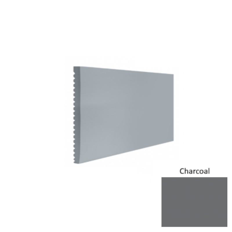Contours #60 Candid Charcoal Rubber Profiled Wall Base