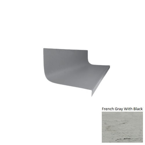 Evolving Styles Creative Elements French Gray With Black Type 1900 Distinct Designs Rubber - 20 3/8" X 72" Stair Tread - Hammered