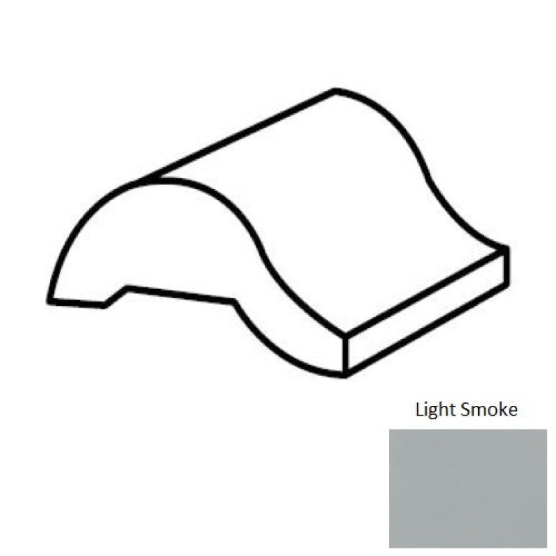 Unglazed Mosaics Light Smoke Porcelain Floor Trim - 1" X 2" Swimming Pool Nosing - Unglazed