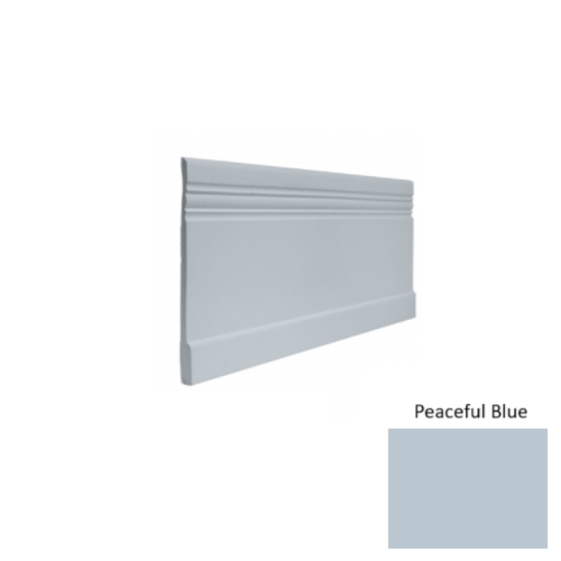 Contours #10 Serenity Peaceful Blue Rubber Profiled Wall Base - Satin - 4" X 8 Ft