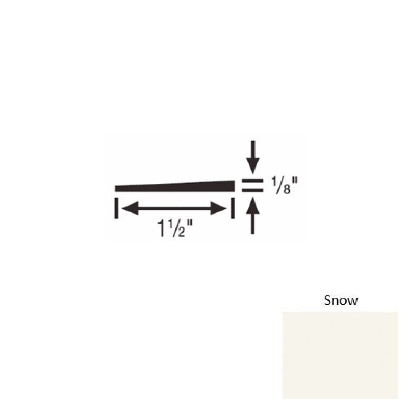 Solid 45 Snow Rubber Reducer Strip