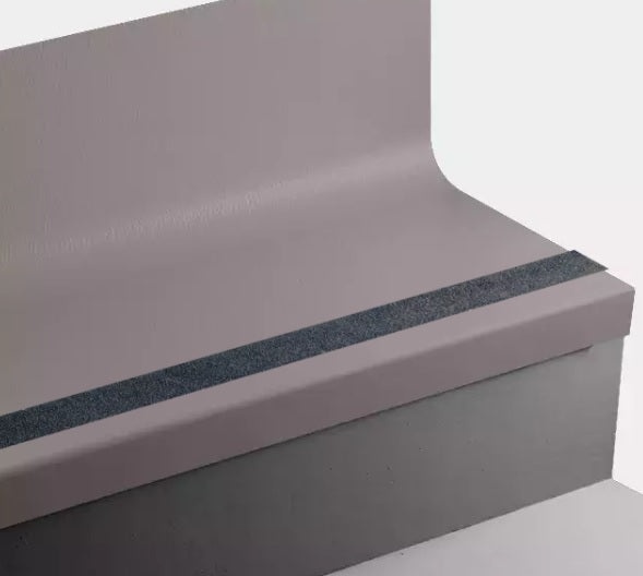 Johnsonite Burgundy Hammered Rubber Stair Tread