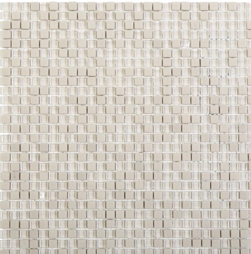 Apex Ivory Glass Mosaic Tile