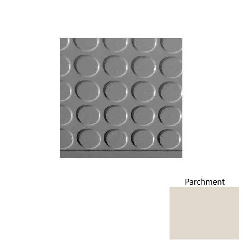 Solid 97 Parchment Vantage Raised Circular 15" Depth Rubber (Sq) Stair Tread With Dupont Kevlar - Textured