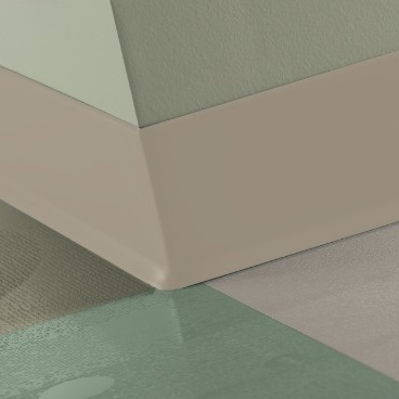 Johnsonite Shoreline Vinyl Traditional Wall Base - 4" X 48" X 1/8" Toe - Traditional Wall Base