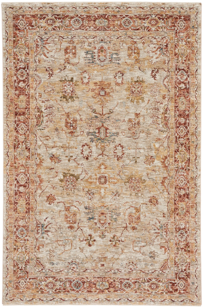 Sahar Shr02 Ivory Polyester Persian Area Rug