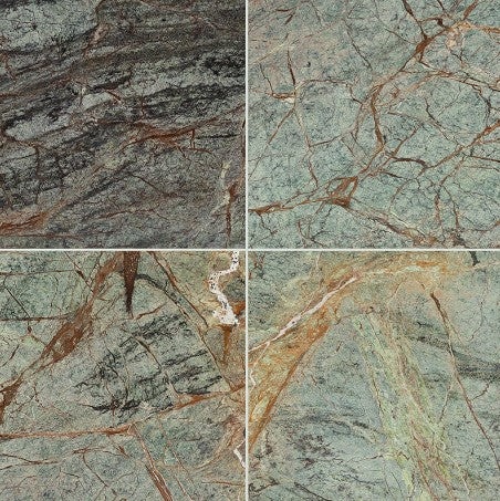 Rain Forest Marble Tile - Polished - 12" X 12"
