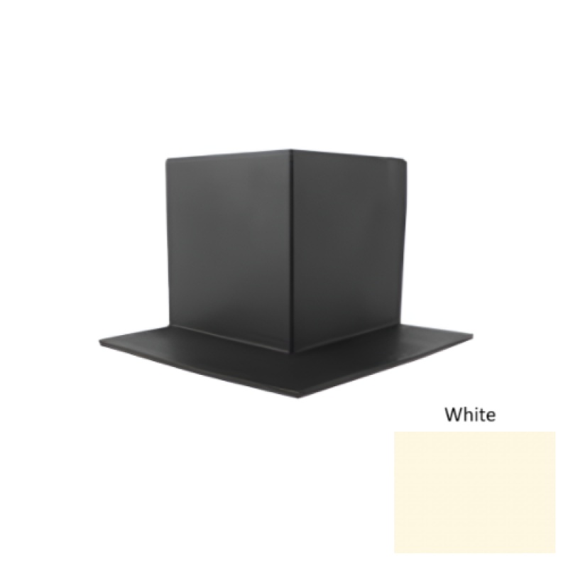 Pinnacle White Rubber Sanitary Toe Outside Corner - 4"
