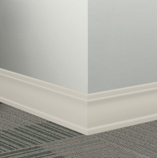 Johnsonite Grey Haze Rubber Millwork Contoured Wall Base – 3 1/2" x 96" x 5/16" Outline