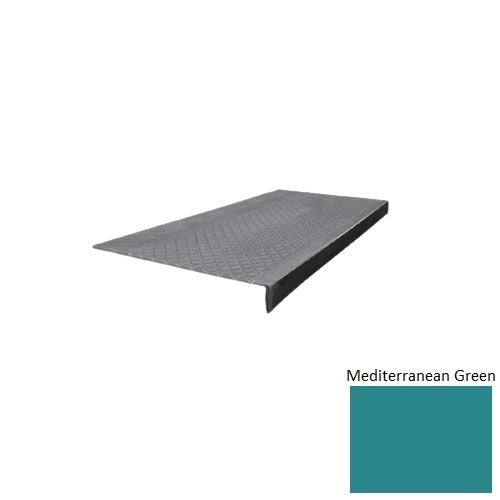 Flextones Mediterranean Green Type 600 Distinct Designs Rubber - 12" X 72" Stair Tread - Diamond Profile Design
