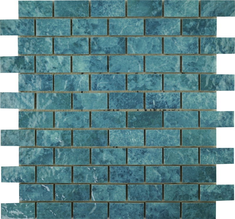 Neptune Sky Porcelain Mosaic - 1" X 2" - Glossy