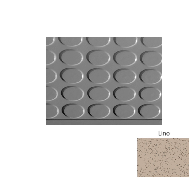 Fiesta 97 Lino Vantage Raised Circular 15 Inch Depth Rubber (Sq) Stair Tread - Textured