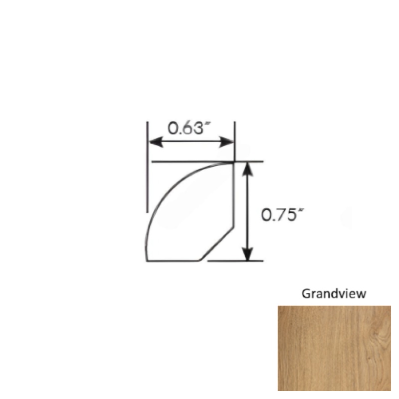 Americano Grande Grandview Luxury Vinyl Moulding / Trim - 94" Quarter Round - Ceramic Bead
