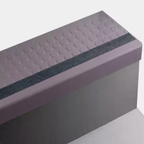 Johnsonite Shoreline Purple Raised Round Rubber Moulding / Trim