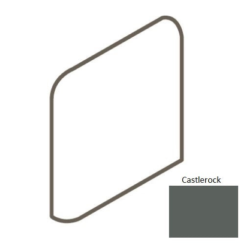 Keystones Unglazed Mosaic Castlerock Porcelain Floor & Wall Trim - 2" X 2" Bullnose Outcorner - Matte