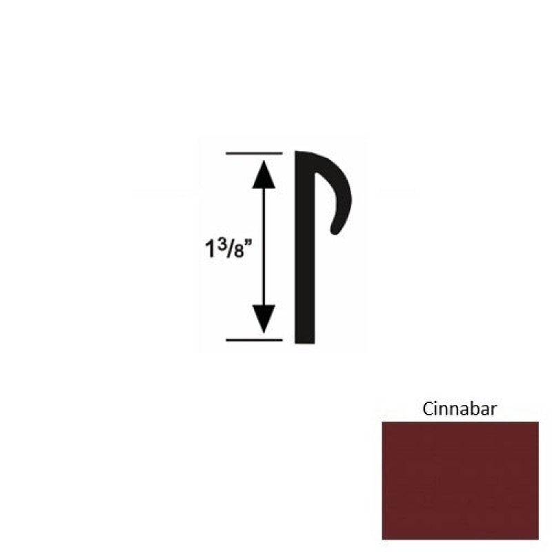 Solid 28 Cinnabar Rubber Carpet Cove Cap Round - 3/16" X 9 Ft (108")
