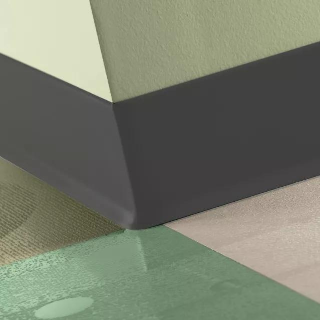 Dark Brown Rubber Moulding Trim 4" Inside Corner