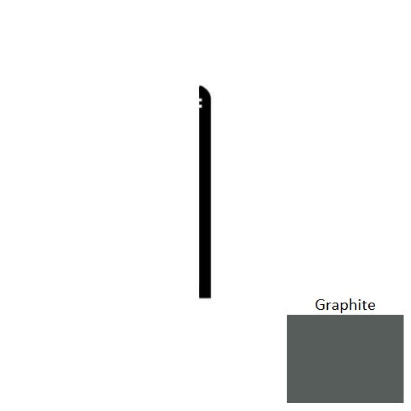 Graphite Vinyl Wall Base 6" x 120 Ft x 1/8"