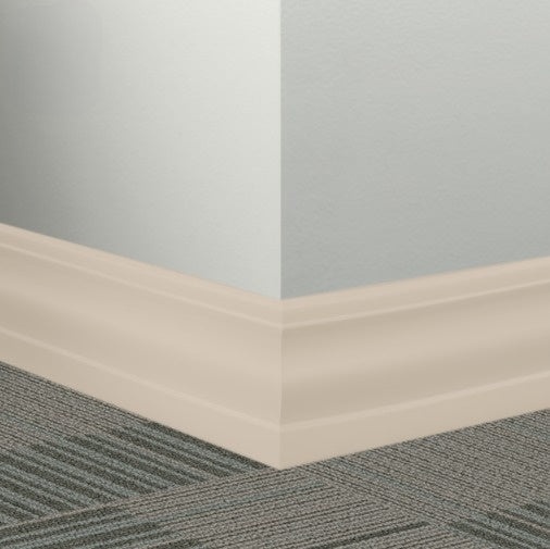 Johnsonite Canvas Rubber Millwork Contoured Wall Base - 4 1/4" X 96" X 3/8" Delinate - Millwork Contoured Wall Base