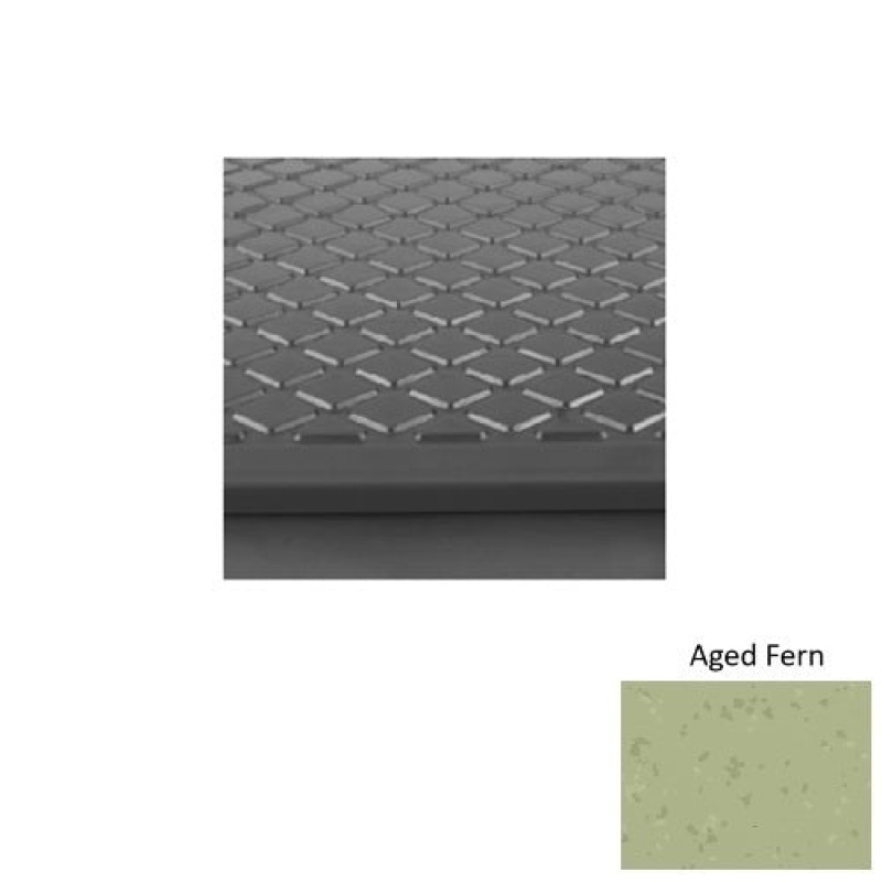 Symmetry 30 Aged Fern Rubber (Sq) With Galley Red Abrasive Strip Stair Tread With Dupont Kevlar - Textured