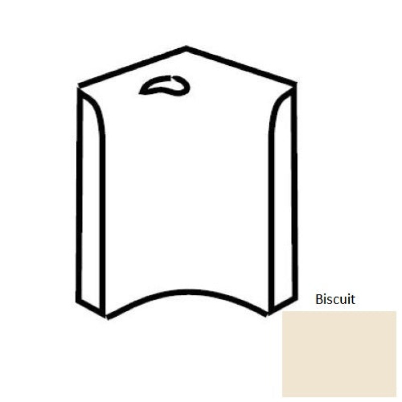 Unglazed Mosaics Biscuit Porcelain Floor & Wall Trim - 2" X 2" Round Cap Incorner - Unglazed
