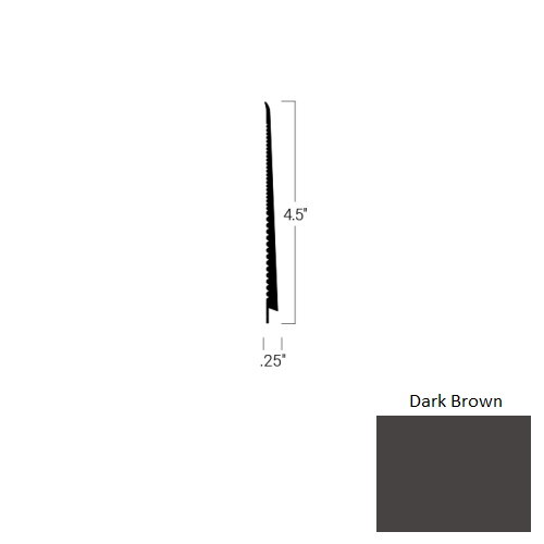 Johnsonite Dark Brown Rubber Tightlock Carpet Base