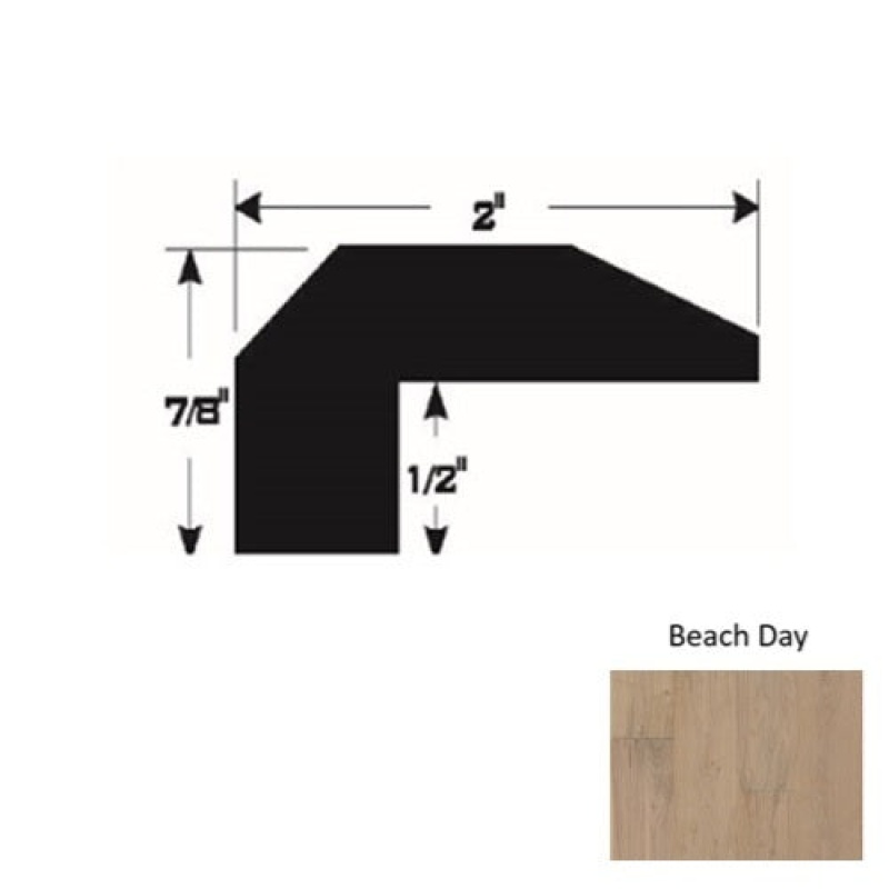 Timberbrushed Gold Beach Day Hardwood Moulding / Trim - 2" X 90" Threshold - Urethane & Aluminum Oxide