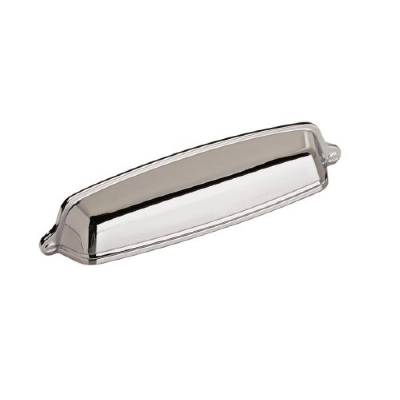 Stature Zinc Cabinet Cup Pull - Polished Chrome - 5 1/16" (128 Mm) Center To Center