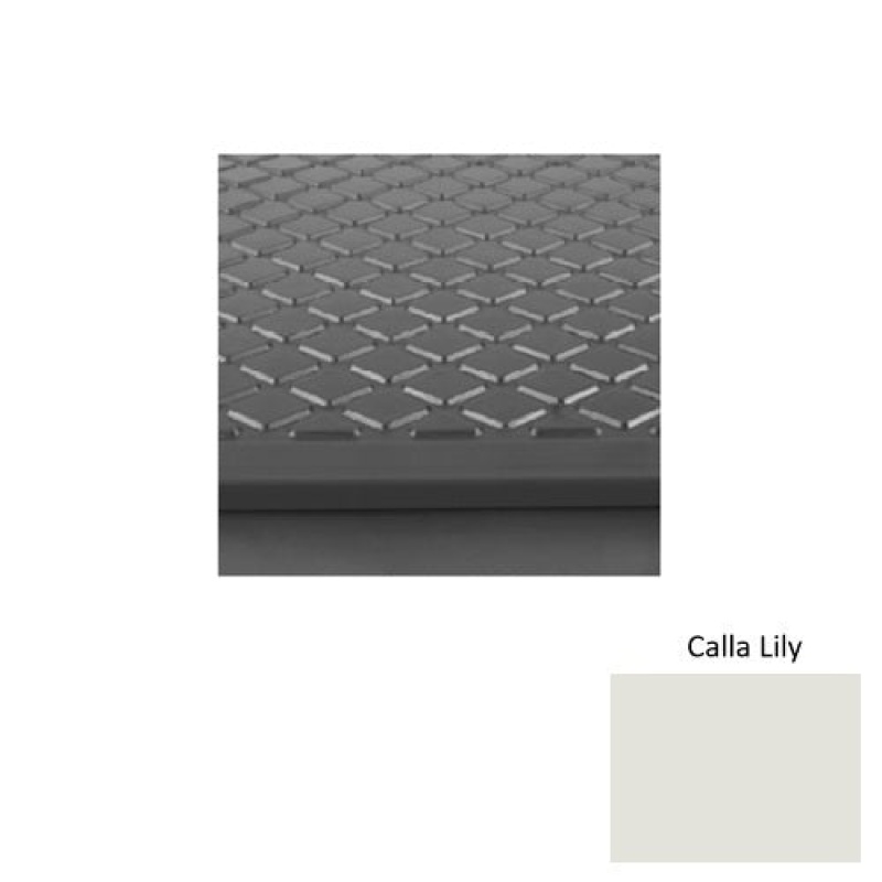 Solid 31 Calla Lily Rubber (Rd) With Galley Red Abrasive Strip Stair Tread With Dupont Kevlar - Textured