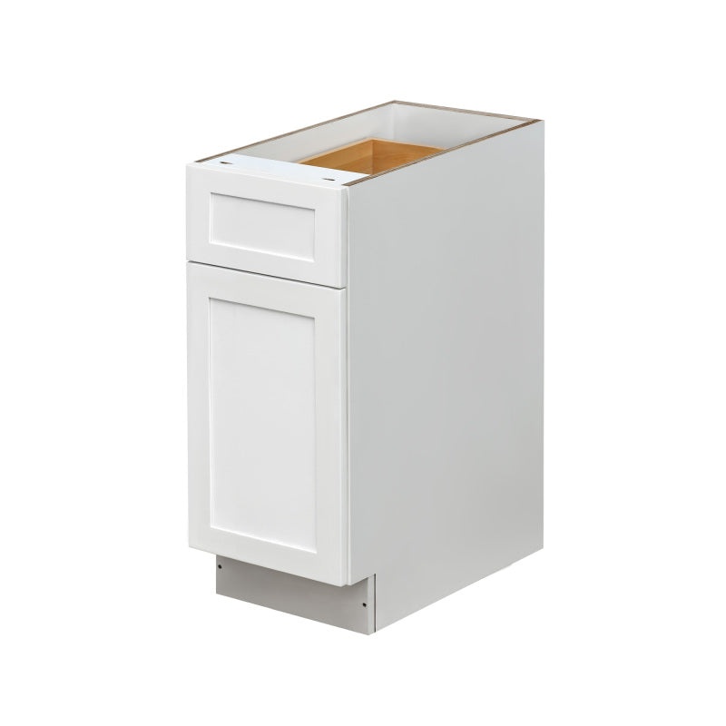 Mallorca White Shaker Wood Kitchen Trash Can Base Cabinet - 15" X 24" X 34 1/2" (Assembly Required) - White