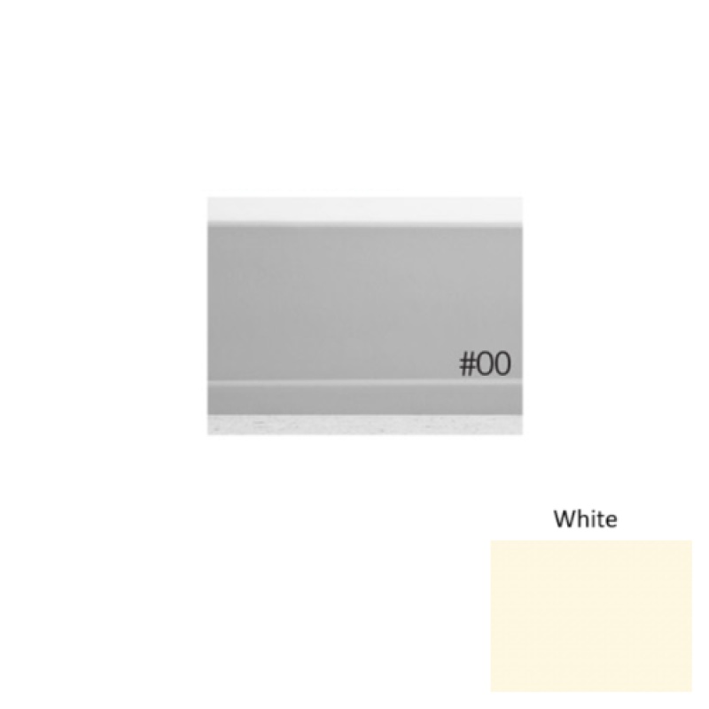 Pinnacle Plus #00 Simplicity White Rubber Coil Wall Base - 4" X 60 Ft