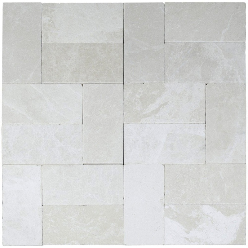 Botticino Marble Paver - Tumbled - 6" X 12"