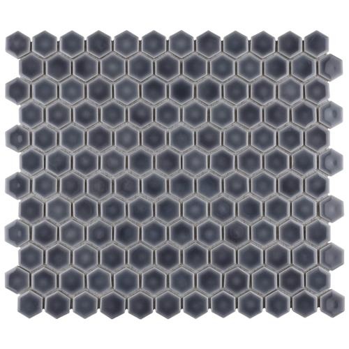 Hudson Imperial Grey Porcelain Mosaic - Hexagon - Glossy