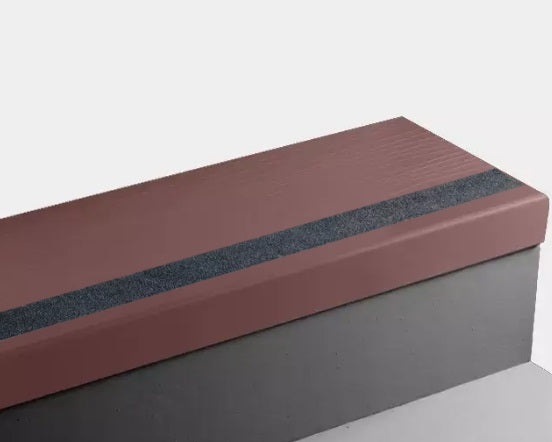 Johnsonite Sailor Red Bamboo Rubber Stair Tread