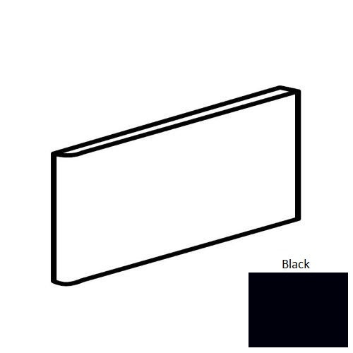Bright & Matte Profiles Black Ceramic Wall Trim