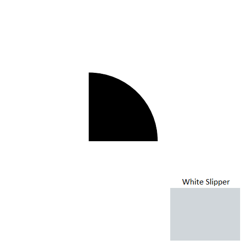 Johnsonite White Slipper Rubber Moulding Trim