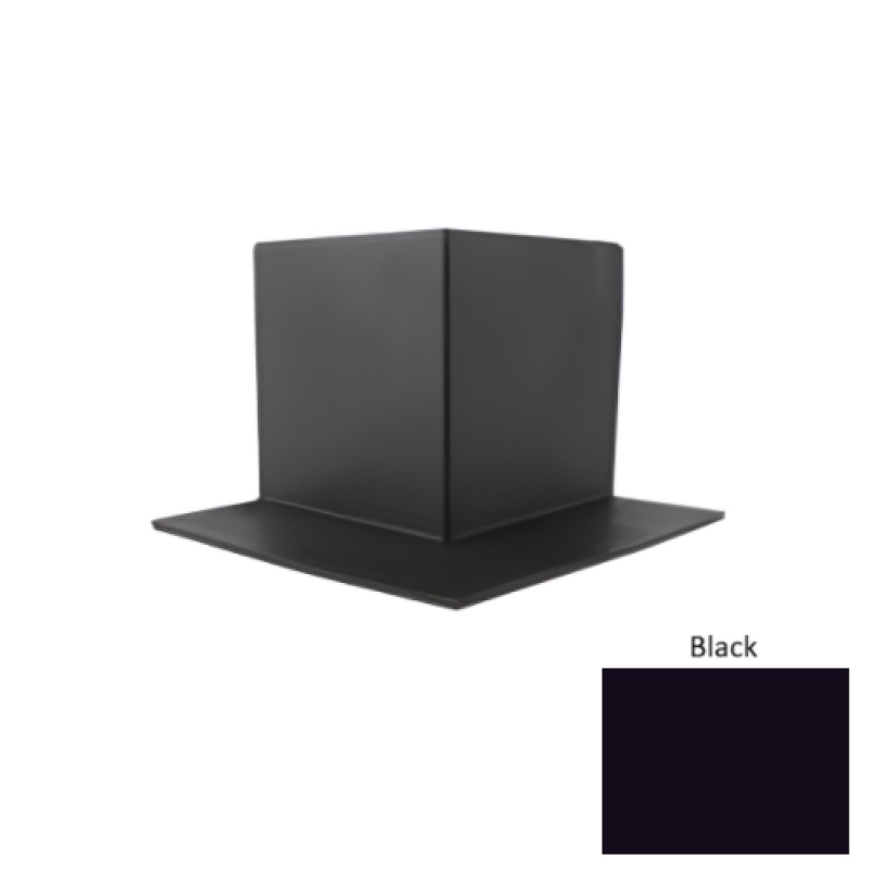 Pinnacle Black Rubber Sanitary Toe Outside Corner - 4"