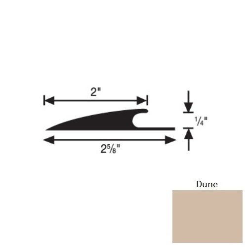 Flextones Dune Vinyl 186 Carpet Edge Guard - 2 5/8" x 12 Ft