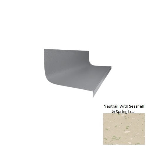 Spextones Neutrail With Seashell & Spring Leaf Type 1900 Distinct Designs Rubber - 20 3/8" X 72" Stair Tread - Hammered