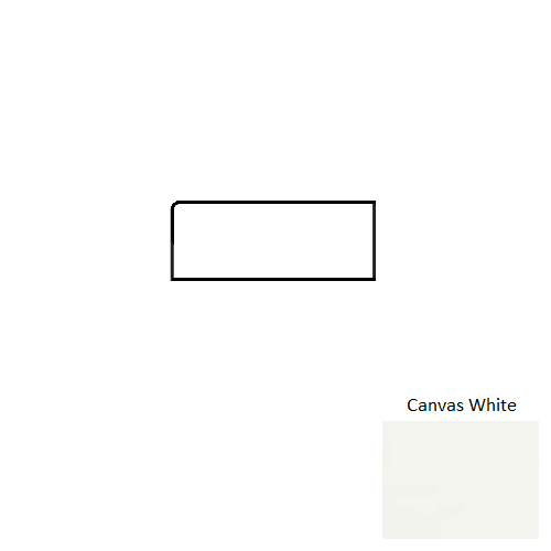 Soho Canvas White Ceramic Wall Trim - 2" X 6" Bullnose