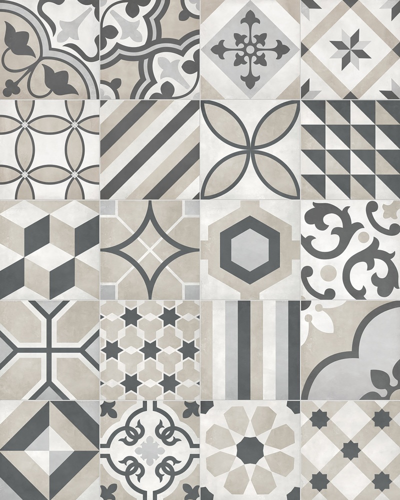Form Sand Deco Blend Porcelain Tile - Matte - 8" x 8"