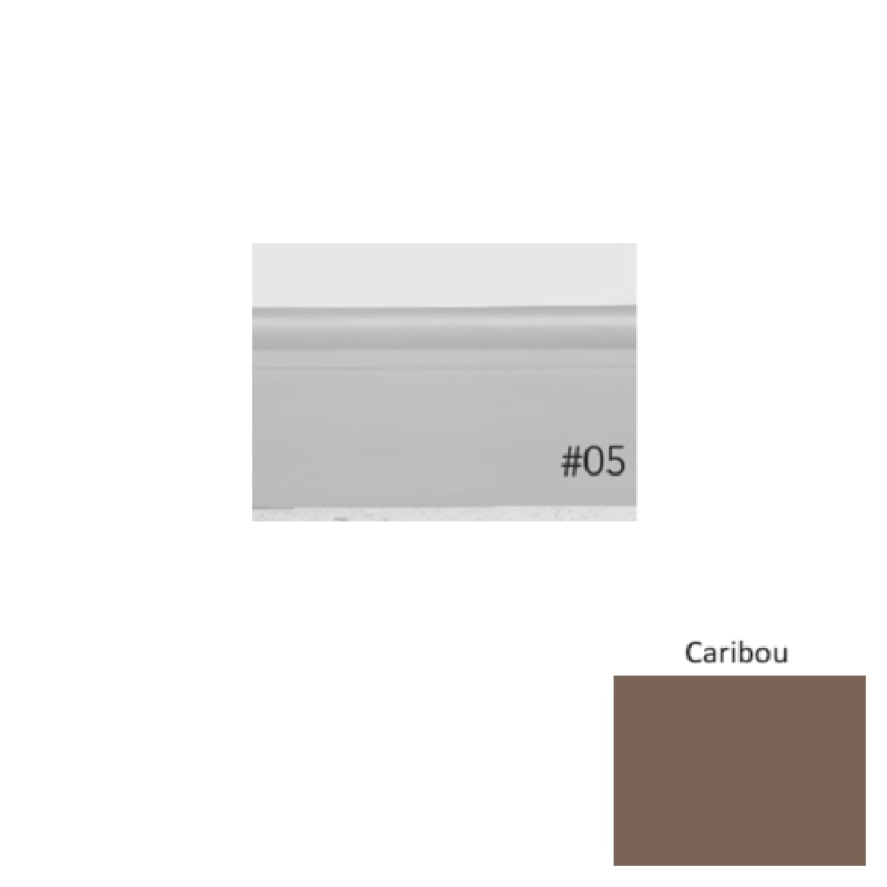 Pinnacle Plus #05 Contrive Caribou Rubber Coil Wall Base - 2 1/2" X 60 Ft