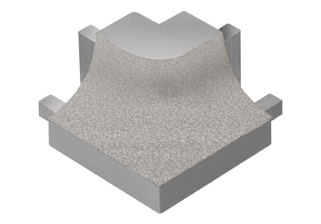 Dilex Ahk 90 Degree Outside Corner Metal Tile Edging Trim - Greige Textured Color Coated Aluminum - 1/2" X 1"