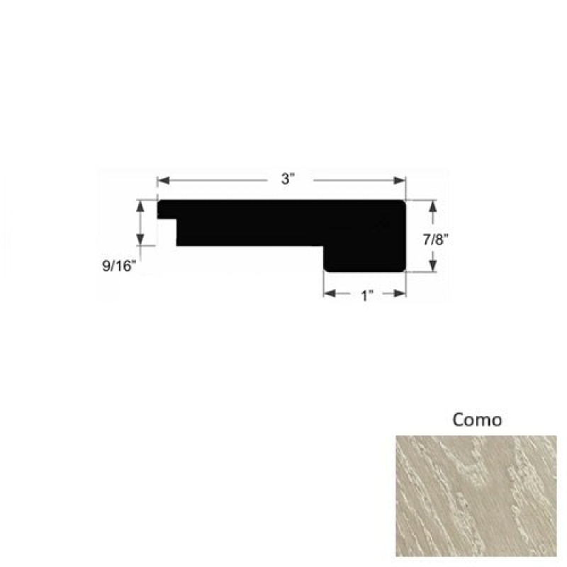 Lago Como Hardwood Moulding / Trim - 3" X 90" Square Stair Nose - Urethane