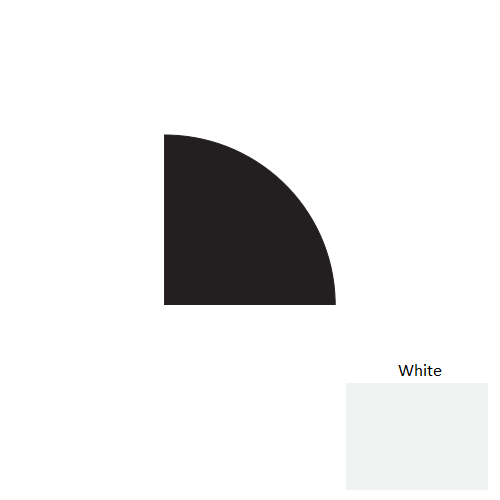 White Rubber Moulding / Trim Quarter Round