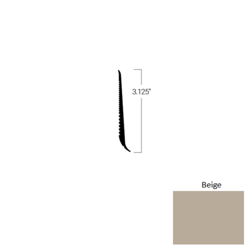 Johnsonite Beige Rubber Tightlock Resilient Rubber Base