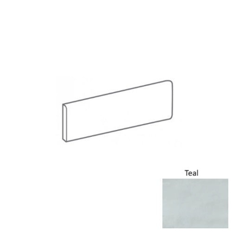 Urbanore Teal Porcelain Floor & Wall Trim 3" x 12" Bullnose