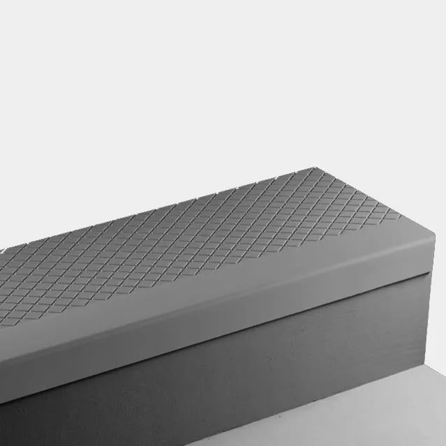 Grey Diamond Rubber Stair Tread, 12 1/4" x 72"