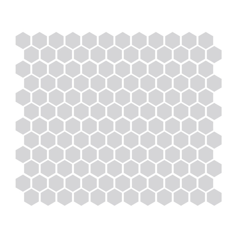 Carrollton Gray Porcelain Mosaic - 1" Hexagon - Glossy